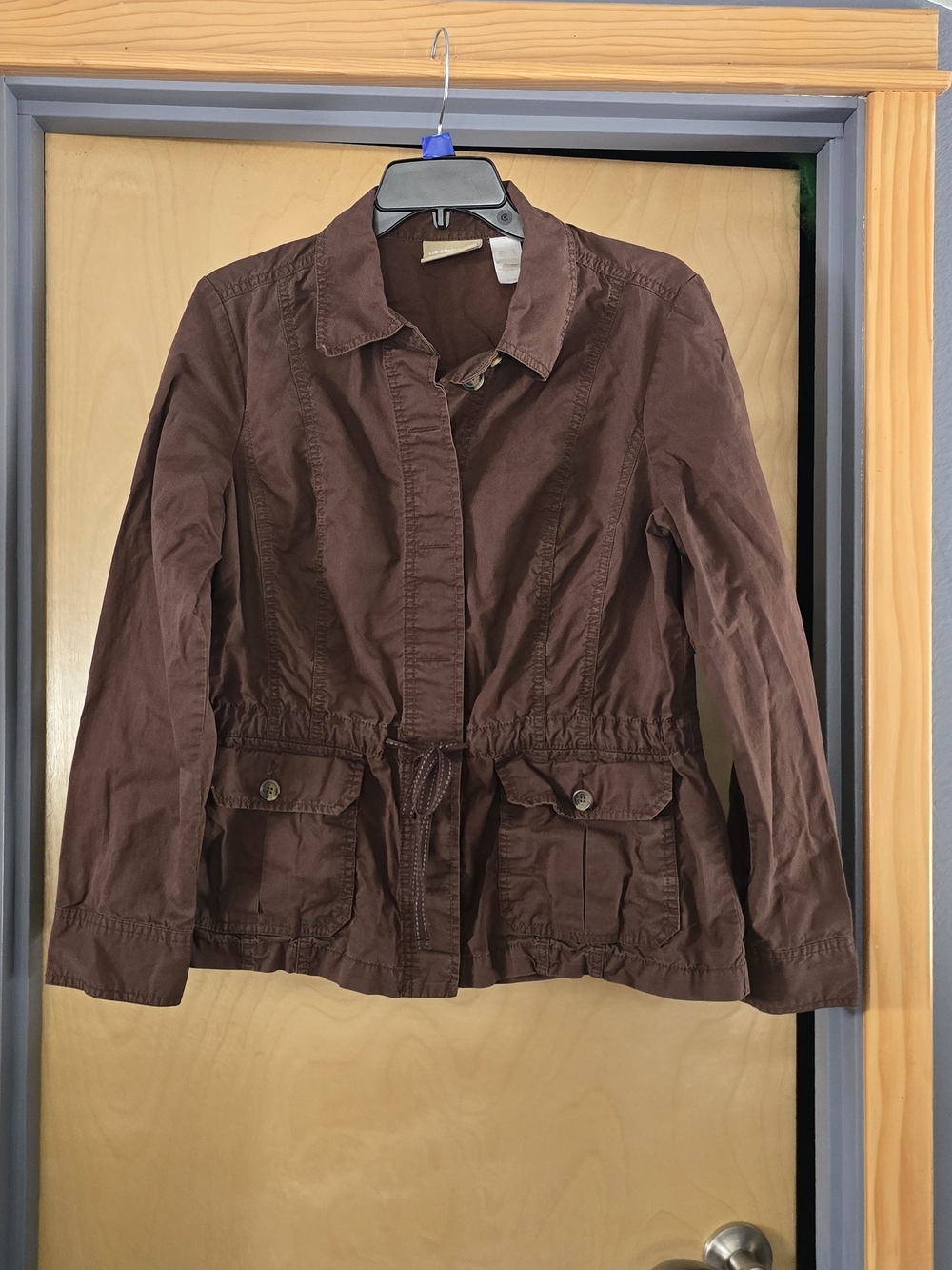 Liz Claiborne Brown Drawstring Utility Jacket
